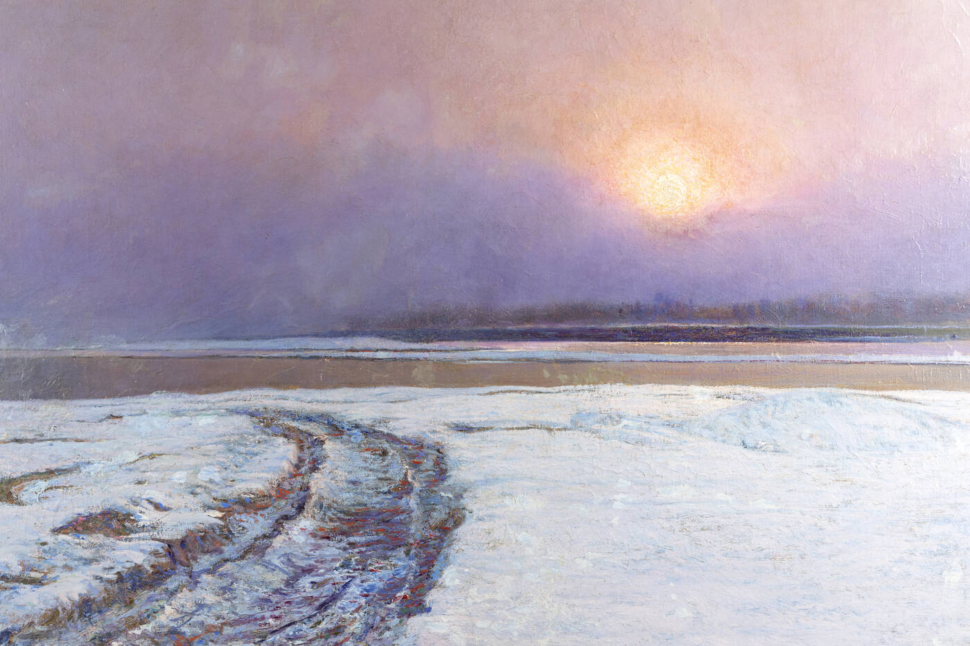 “A San Mauro in una sera d’inverno”, 1911
105 x 145,5 olio su tela (rintelo)
